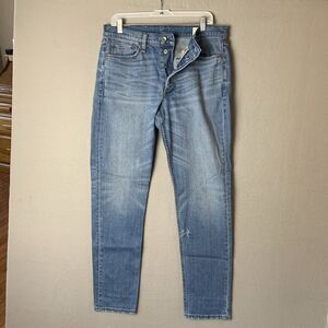 Rag & Bone Fit 2 Slim Jeans Men 34x32 (31) Blue Button Fly Pants Modern Casual